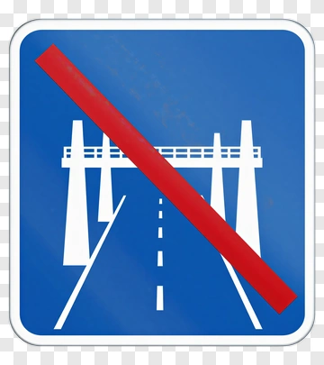 No Bridge Ahead Sign PNG