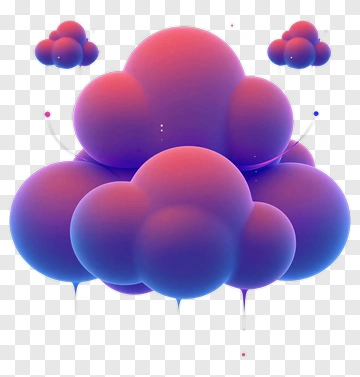 Colorful 3D Cloud PNG