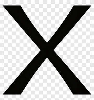 Black X Symbol PNG