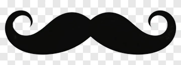 Stylish Black Mustache PNG