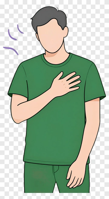 Man Placing Hand On Chest PNG