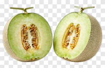 Sliced Melon With Green Flesh PNG