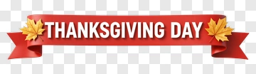Thanksgiving Day Banner With Leaves PNG