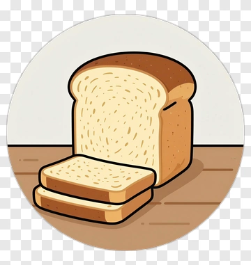 Sliced Bread On A Wooden Surface PNG