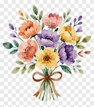 Colorful Flower Bouquet PNG