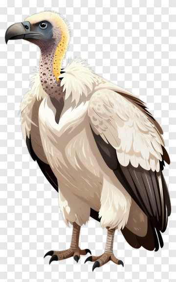 Cartoon Vulture Standing PNG