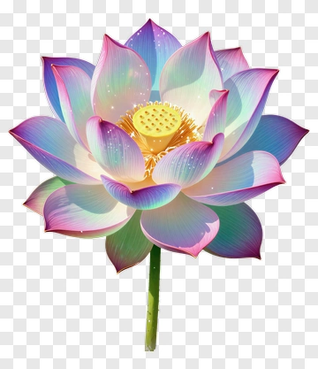 Colorful Lotus Flower PNG