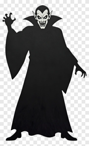 Cartoon Vampire Silhouette PNG