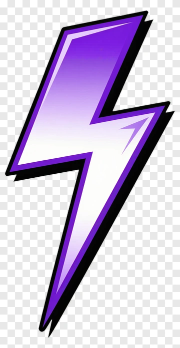 Purple Lightning Bolt Icon PNG