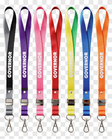 Colorful Lanyards With Governor Branding PNG