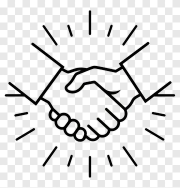 Handshake Icon With Radiating Lines PNG