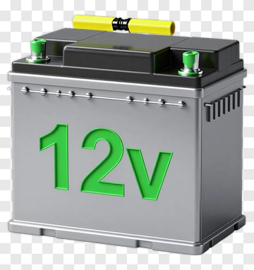 12V Car Battery PNG