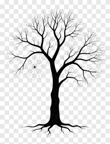 Black Tree With Bare Branches PNG