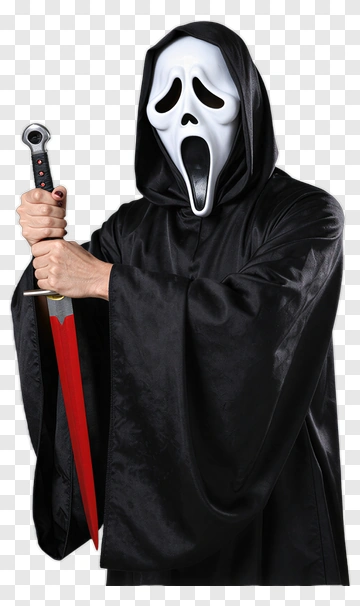 Ghost Face Holding A Sword PNG