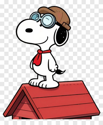 Cartoon Dog Standing On A Doghouse PNG