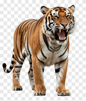 Tiger Showing Its Teeth PNG