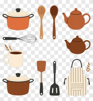 Kitchen Utensils And Cookware Collection PNG