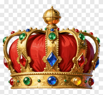 Royal Crown With Colorful Jewels PNG