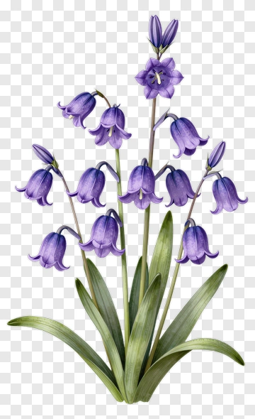 Purple Bluebell Flower PNG