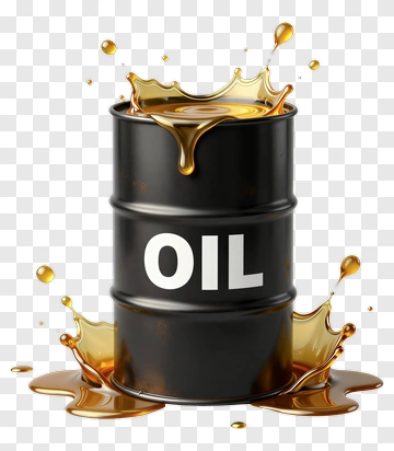 Oil Barrel With Spilling Liquid PNG