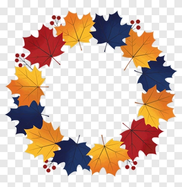 Autumn Leaf Wreath PNG