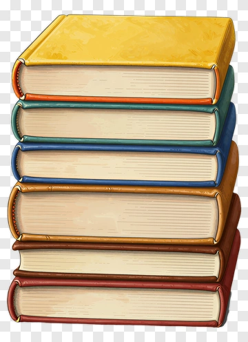Stack Of Colorful Books PNG