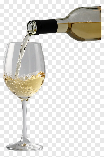 Pouring White Wine Into A Glass PNG