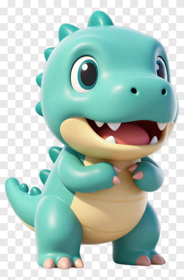 Cute Cartoon Dinosaur Character PNG