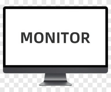 Monitor Displaying The Word Monitor PNG