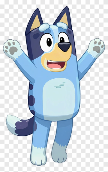 Cartoon Blue Dog Character PNG