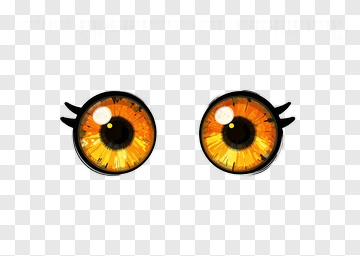 Cartoon Eyes With Orange Iris PNG