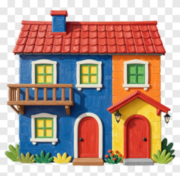 Colorful Toy House PNG