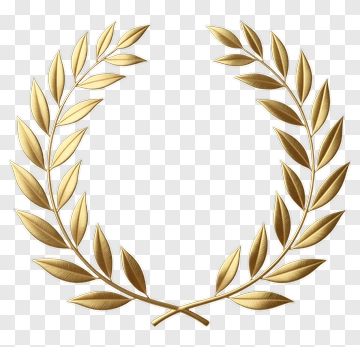 Golden Laurel Wreath PNG