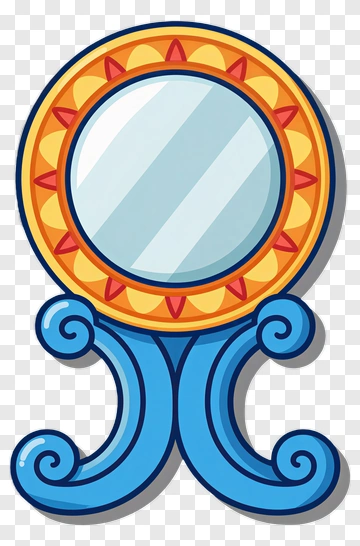 Colorful Decorative Mirror PNG