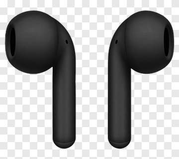 Black Wireless Earbuds PNG