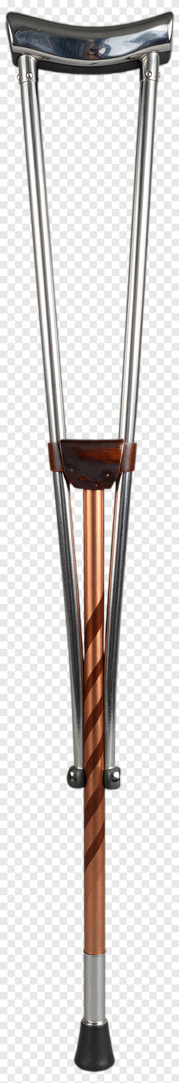 Crutch With Copper And Silver Design PNG