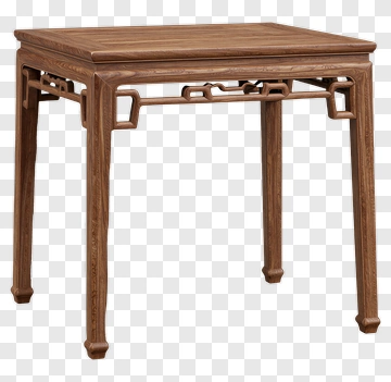 Wooden Side Table With Decorative Legs PNG
