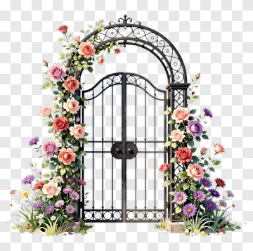 Flower Archway Gate PNG