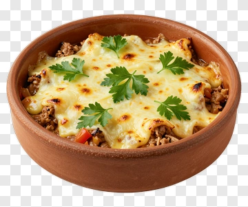 Cheesy Beef Casserole With Fresh Herbs PNG