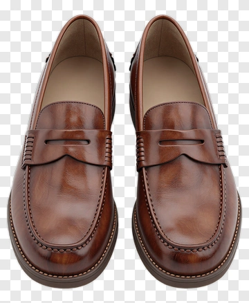 Brown Leather Loafers PNG