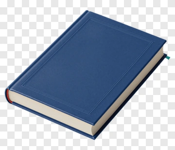 Blue Hardcover Book PNG