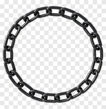 Black Chain Link Circle PNG