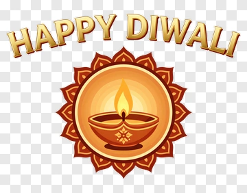 Happy Diwali Decoration With Oil Lamp PNG