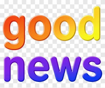 Colorful Good News Text PNG
