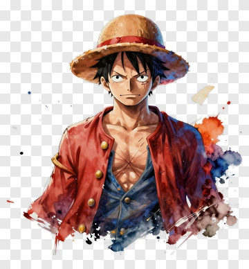 Anime Character Wearing A Straw Hat PNG