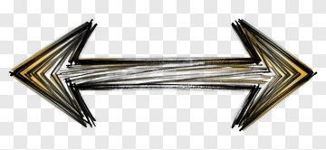 Black And Gold Arrow Graphic PNG