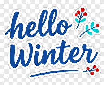 Hello Winter Greeting PNG