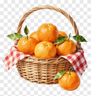 Basket Of Oranges PNG