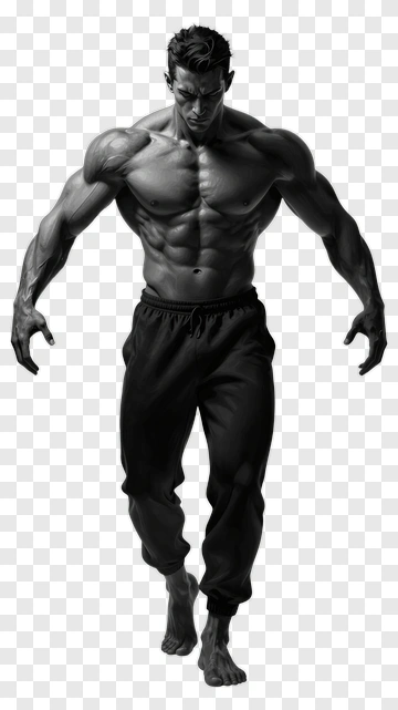 Muscular Man Walking PNG