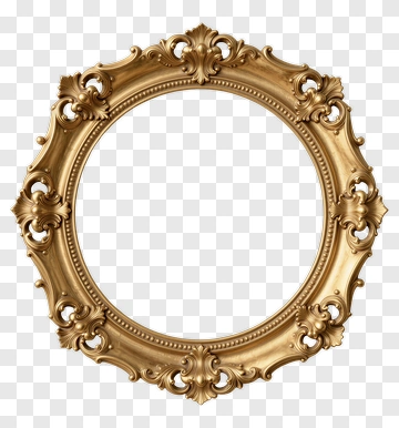 Ornate Gold Picture Frame PNG